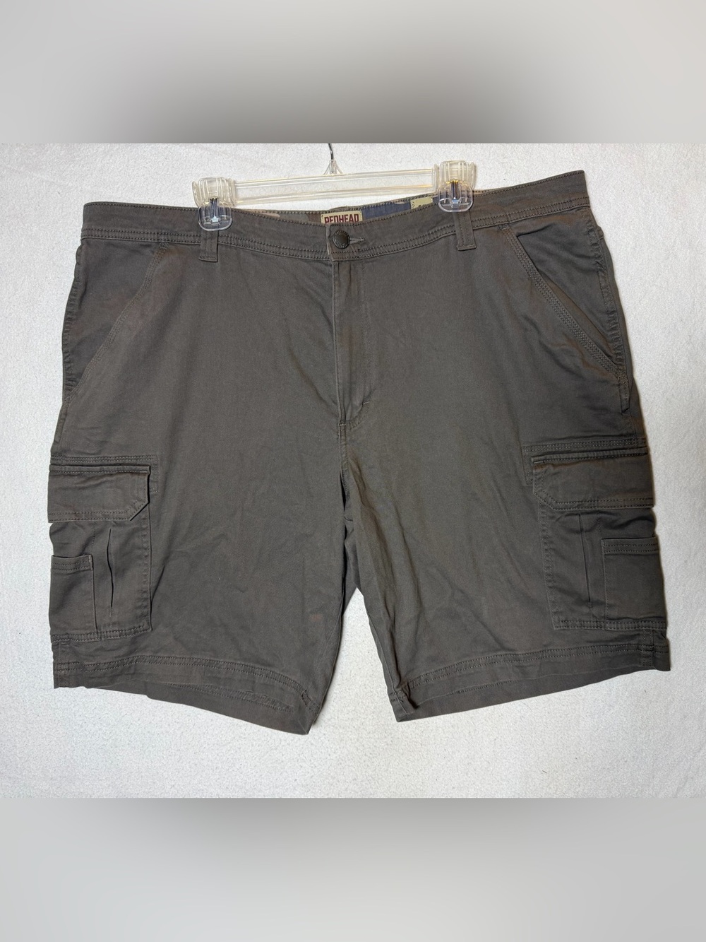 RedHead Men’s Cargo Shorts Size 42 NWT Gray Flat Front Utility Hiking Work